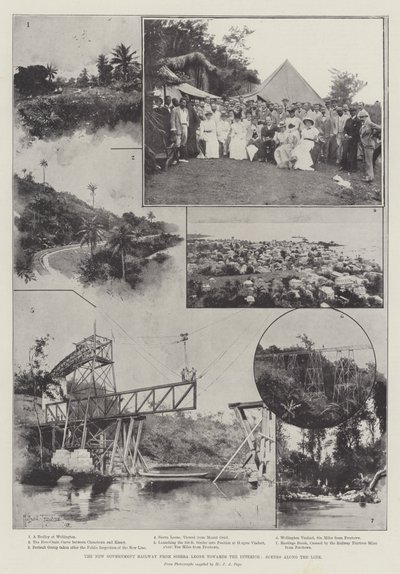 Den nye regeringsjernbane fra Sierra Leone mod det indre, scener langs linjen af Joseph Holland Tringham