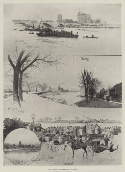 Oxford og Cambridge Boat-Race af Joseph Holland Tringham