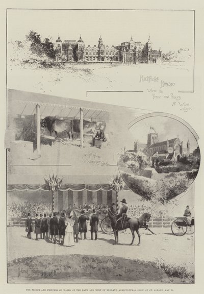 Prinsen og Prinsessen af Wales ved Bath and West of England Agricultural Show i St. Albans, 29. maj af Joseph Holland Tringham