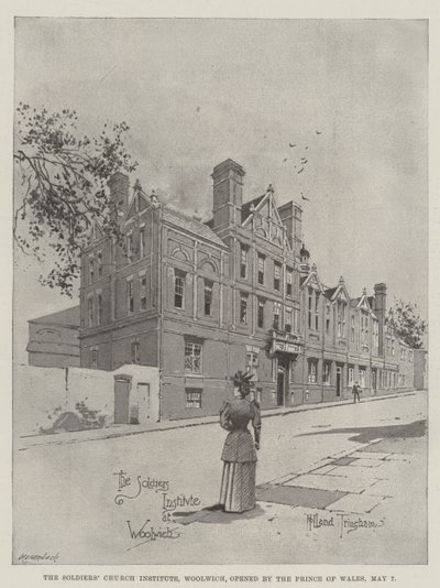 Soldiers Church Institute, Woolwich, åbnet af Prince of Wales, 7. maj af Joseph Holland Tringham