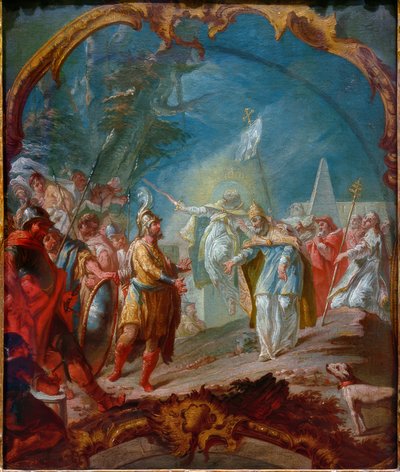 Attila før pave Leo I. af Joseph Ignaz Appiani