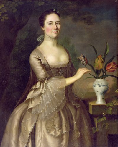 Portræt af en kvinde (kaldet fru Davenport) ca. 1762 af Joseph Jonathan Blackburn
