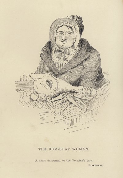 Kenny Meadows: The Bum-Boat Woman (gravering) af Joseph Kenny (after) Meadows
