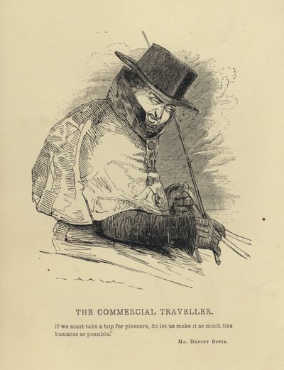 Kenny Meadows: The Commercial Traveler (gravering) af Joseph Kenny (after) Meadows