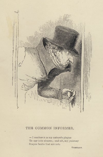 Kenny Meadows: The Common Informer (gravering) af Joseph Kenny (after) Meadows
