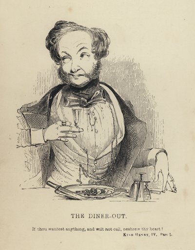 Kenny Meadows: The Diner-Out (gravering) af Joseph Kenny (after) Meadows