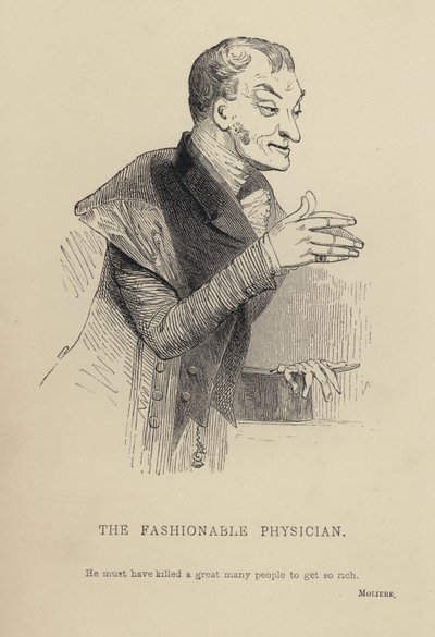 Kenny Meadows: The Fashionable Physician (gravering) af Joseph Kenny (after) Meadows