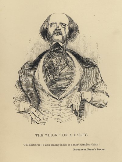 Kenny Meadows: The "Lion" of a Party (gravering) af Joseph Kenny (after) Meadows
