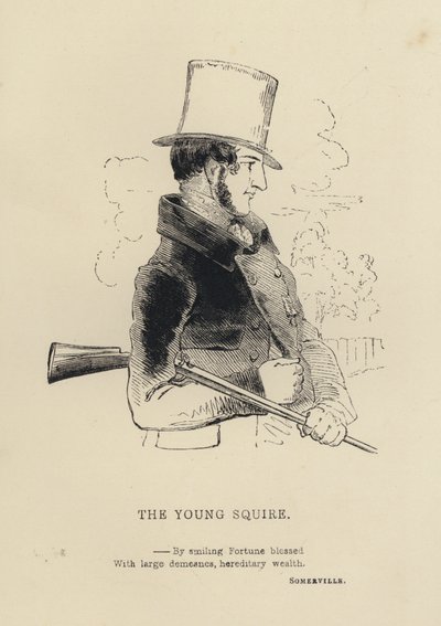 Kenny Meadows: The Young Squire (gravering) af Joseph Kenny (after) Meadows