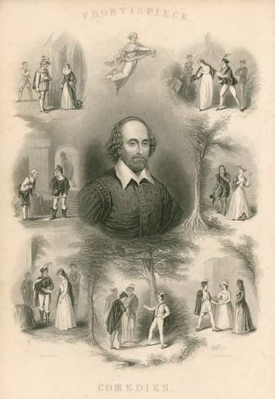 Shakespeares komedier - Frontispice af Joseph Kenny Meadows