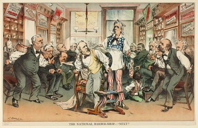 The National Barber Shop - Næste af Joseph Keppler
