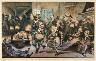 Vågen over resterne af det demokratiske parti, fra Puck af Joseph Keppler