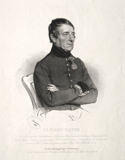 Portræt af Dr. Jospeh Hauer af Joseph Kriehuber