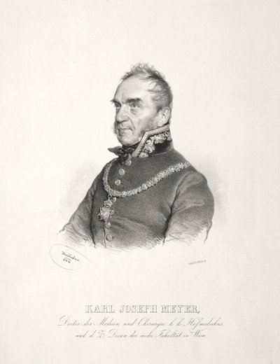 Portræt af Dr. Karl Joseph Meyer, 1844. af Joseph Kriehuber