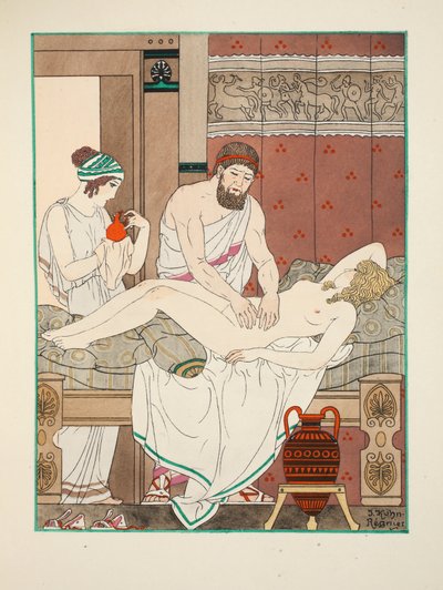 Medicinsk massage, illustration fra 