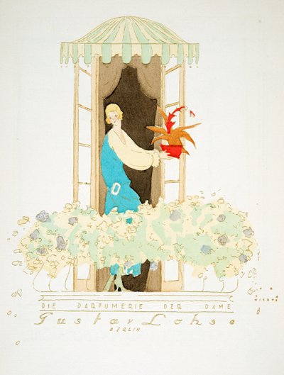 Annonce for Gustav Lohse, Berlin, fra Styl, pub 1922 (pochoir print) af Joseph Lambert also Wiertz Wiertz