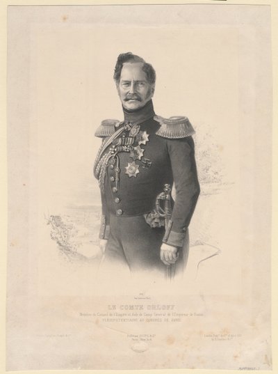 Portræt af grev Alexey Fyodorovich Orlov 1787-1862 af Joseph Lemercier