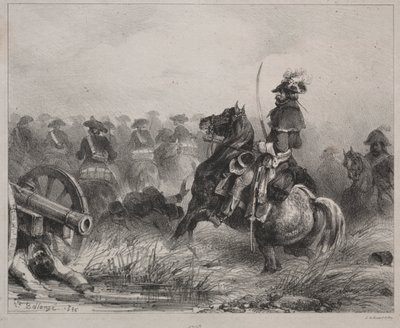 Kavaleri Scene af Joseph Louis Hippolyte Bellange