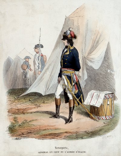 Portræt af Bonaparte (1769-1821) Generalchef for Armee of Italy af Joseph Louis Hippolyte Bellange