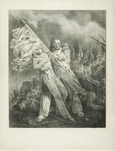 Den sårede fanebærer af Joseph Louis Hippolyte Bellange