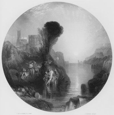Bacchus og Ariandne, fra billedet i National Gallery (gravering) af Joseph Mallord William (after) Turner