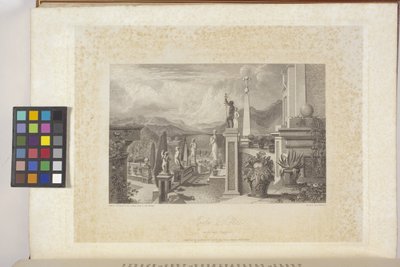 Isola Bella ved Lago Maggiore (gravering på indisk papir, chine collé) af Joseph Mallord William (after) Turner