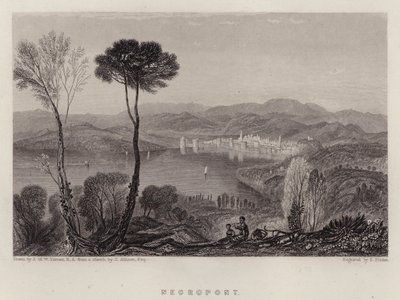 Negropont (farve litho) af Joseph Mallord William (after) Turner