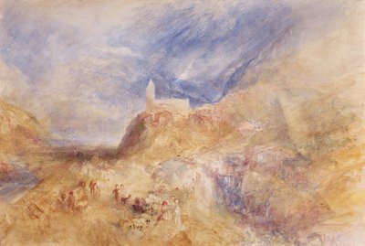 A Village in the Alps, Sion, ca. 1846 (akvarel på papir) af Joseph Mallord William Turner