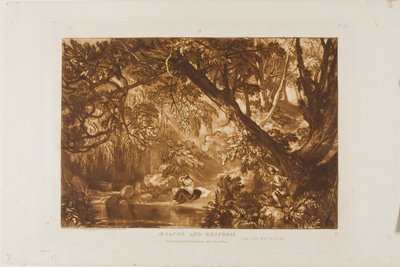 Aesacus og Hesperia, plade 66 fra Studiebogen af Joseph Mallord William Turner