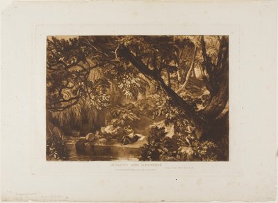 Aesacus og Hesperia, plade 66 fra Studiebogen af Joseph Mallord William Turner