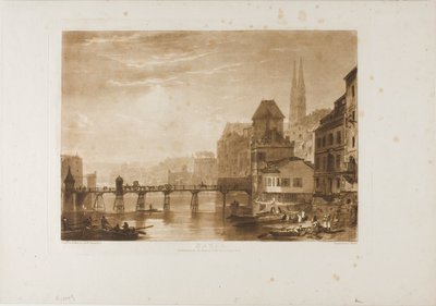 Basel, plade 5 fra Studiebogen af Joseph Mallord William Turner