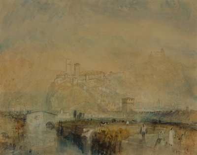 Bellinzona nr. 11, Schweiz, ca. 1843 (akvarel, pen og blæk og kropsfarve over spor af blyant på papir) af Joseph Mallord William Turner