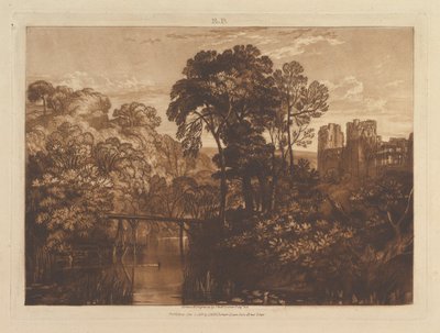 Berry Pomeroy Castle Liber Studiorum, del XII, plade 58, 1. januar 1816. af Joseph Mallord William Turner