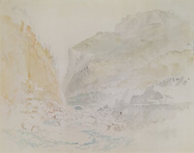 Blue Stream, St. Gothard (akvarel på papir) af Joseph Mallord William Turner
