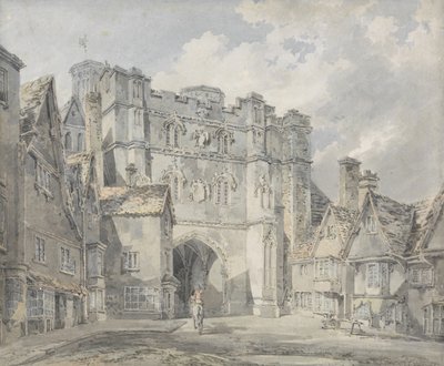 Christ Church Gate, Canterbury, 1793-94 (wc på papir) af Joseph Mallord William Turner