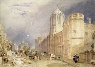 Christ Church, Oxford (wc på papir) af Joseph Mallord William Turner