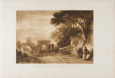 Kristus og Samarias kvinde, plade 71 fra Liber Studiorum af Joseph Mallord William Turner