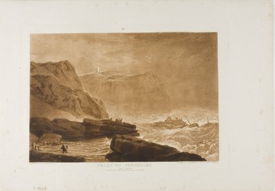 Coast of Yorkshire, plade 24 fra Liber Studiorum af Joseph Mallord William Turner