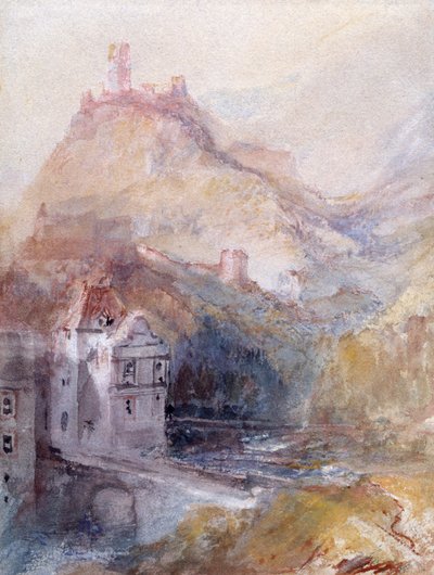 Cochem ved Mosel-floden af Joseph Mallord William Turner