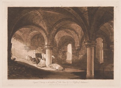 Krypten i Kirkstall Abbey af Joseph Mallord William Turner