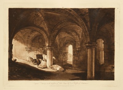 Krypten i Kirkstall Abbey af Joseph Mallord William Turner