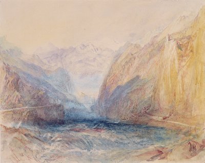 Domleschg-dalen, nær Rothenbrunnen, ser mod Rhazuns af Joseph Mallord William Turner