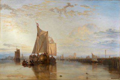 Dort eller Dordrecht: The Dort Packet-Boat fra Rotterdam Becalmed [1818, Royal Academy of Arts, London, udstillingskatalog] af Joseph Mallord William Turner