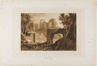 East Gate, Winchelsea, plade 67 fra Liber Studiorum af Joseph Mallord William Turner