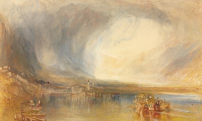 Flüelen fra Vierwaldstättersee. 1845 af Joseph Mallord William Turner