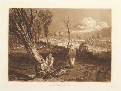 Afdækning og grøftning Liber Studiorum, del X, tavle 47, 23. maj 1812. af Joseph Mallord William Turner