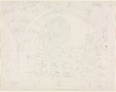 Hereford katedral af Joseph Mallord William Turner