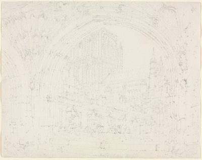 Hereford Cathedral, ca. 1793. af Joseph Mallord William Turner