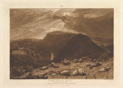 Hind Head Hill, On the Portsmouth Road Liber Studiorum, del V, plade 25, 1. januar 1811. af Joseph Mallord William Turner