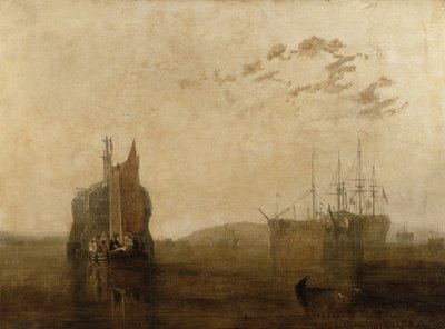 Hulks på Tamaren, ca. 1812 af Joseph Mallord William Turner